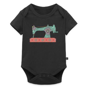 Sewing Machine Design For Quilting - Baby Premium short-sleeve bodysuit - black - Front