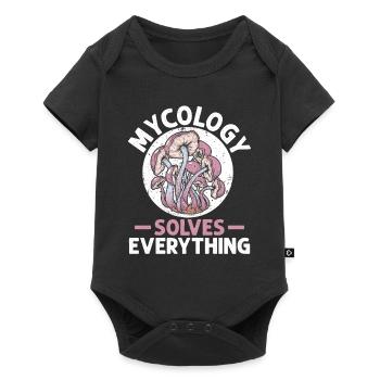 Mycology Mushrooms Nature Forest Gift Idea - Baby Premium short-sleeve bodysuit - black - Front