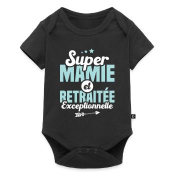 Super mamie et retraitée exceptionnelle - Body à manches courtes Premium Bébé - noir - Devant