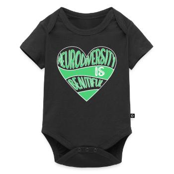 Neurodiversity Autimsus ADHD dyslexia - Baby Premium short-sleeve bodysuit - black - Front