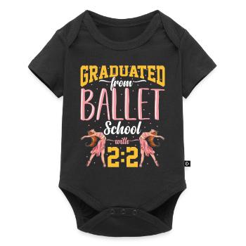 Ballet Danse Ballerine Classique Style de vie Geschen - Body à manches courtes Premium Bébé - noir - Devant