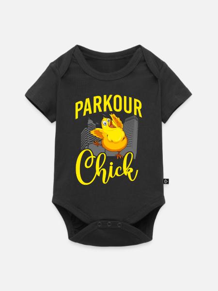 Parkour Free Running Traceur - Baby Premium Kurzarmbody - Schwarz