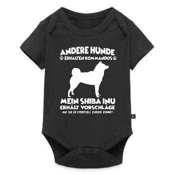Funny Shiba Inu Dog Training Dog Owner - Baby Premium short-sleeve bodysuit - black - Front