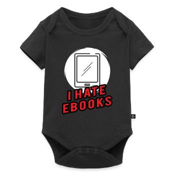 Buchleser Leseliteratur Bücherwurm Geschenkidee - Baby Premium Kurzarmbody - Schwarz - Vorne