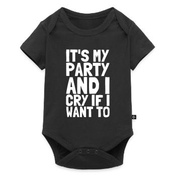 C’est ma fête et je pleure si je veux - Bébé disant - Body à manches courtes Premium Bébé - noir - Devant