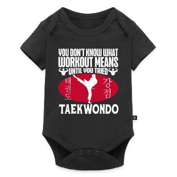 TKD Korean Martial Arts Tae Kwon - Baby Premium Kurzarmbody - Schwarz - Vorne