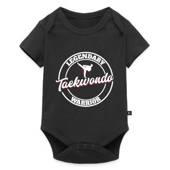 TKD Korean Martial Arts Tae Kwon - Baby Premium Kurzarmbody - Schwarz - Vorne