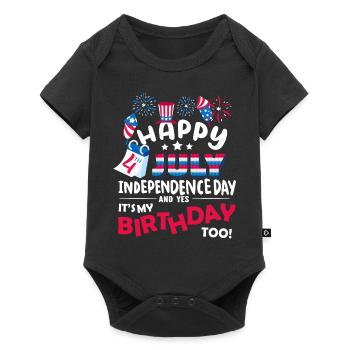 It's July 4th and yes, it's my birthday. - Baby Premium short-sleeve bodysuit - black - Front