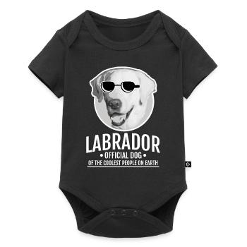 Labrador Offizieller Hund der coolsten Menschen de - Baby Premium Kurzarmbody - Schwarz - Vorne