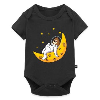 Paresseux dormant dans l’espace Astronaute paresseux - Body à manches courtes Premium Bébé - noir - Devant