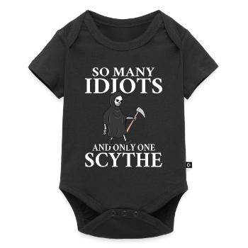Tant d’idiots et une seule faux d’humour noir - Body à manches courtes Premium Bébé - noir - Devant