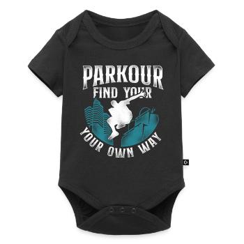 Parkour Free Running Traceur - Body à manches courtes Premium Bébé - noir - Devant