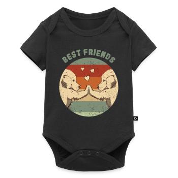 Dogs Puppies Best Friends Labrador Dog Retriever - Baby Premium short-sleeve bodysuit - black - Front
