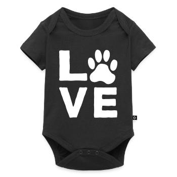 Dog Love Dog Love Dog Lover Paw - Baby Premium short-sleeve bodysuit - black - Front