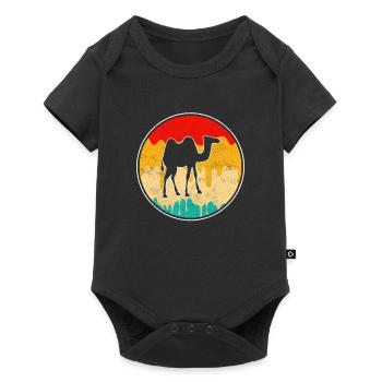 Dromedary Camel Retro - Baby Premium short-sleeve bodysuit - black - Front