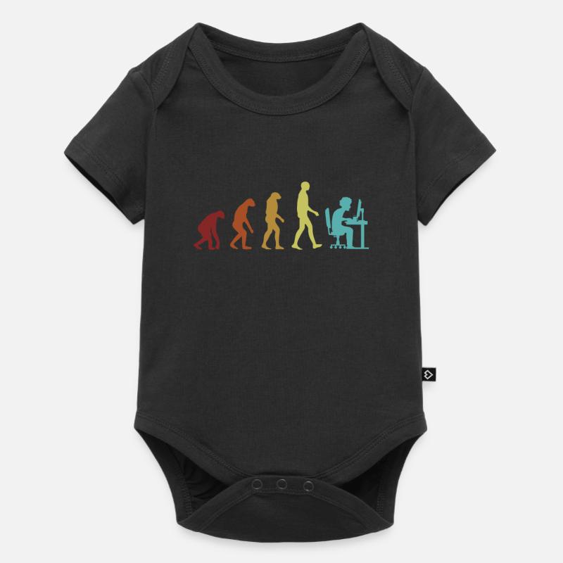 Programmer Evolution Softwareingenieur Coder - Baby Premium Kurzarmbody - Schwarz