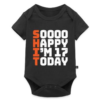 soooo happy i'm 17 Funny 17th birthday 17th birthday - Baby Premium short-sleeve bodysuit - black - Front