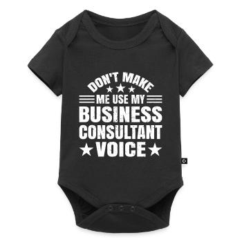 Do Not Make Me Use My Voice - Baby Premium Kurzarmbody - Schwarz - Vorne