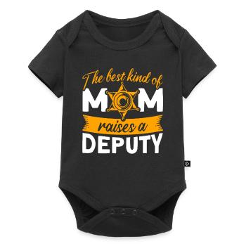 Maman Shérif Adjoint Maman Mère - Body à manches courtes Premium Bébé - noir - Devant