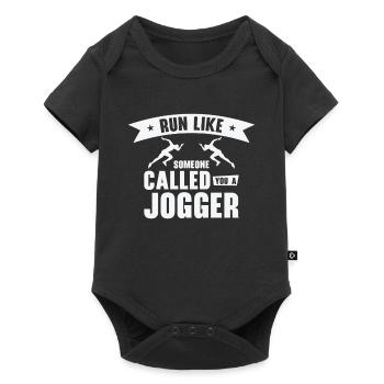 Jogger Runner Marathon Jogging Ski de fond - Body à manches courtes Premium Bébé - noir - Devant