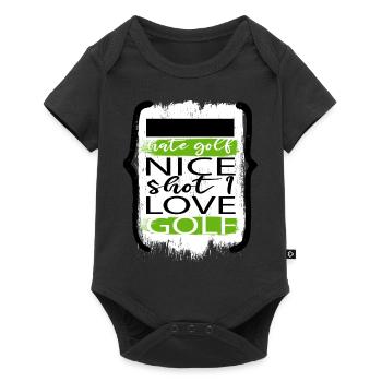 balle de golf cadeau d’anniversaire idée golfmom - Body à manches courtes Premium Bébé - noir - Devant