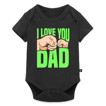 I Love You Papa Father Day Father Daddy Sayings - Baby Premium short-sleeve bodysuit - black - Front