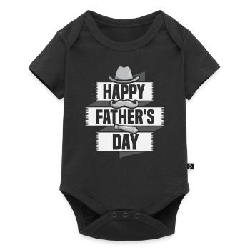 Happy Father's Day Father Daddy Papa Sayings - Baby Premium short-sleeve bodysuit - black - Front