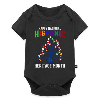 Joyeux Mois national du patrimoine hispanique - Latina Fl - Body à manches courtes Premium Bébé - noir - Devant