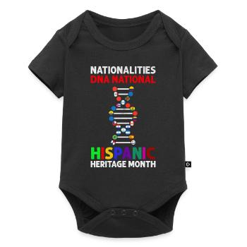 Nationalités ADN Mois national du patrimoine hispanique - Body à manches courtes Premium Bébé - noir - Devant