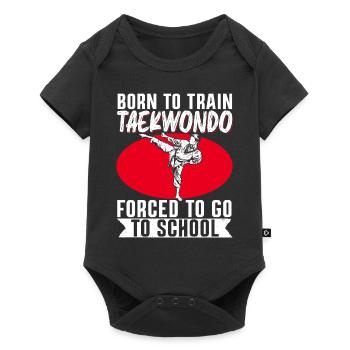 TKD Korean Martial Arts Tae Kwon - Baby Premium Kurzarmbody - Schwarz - Vorne