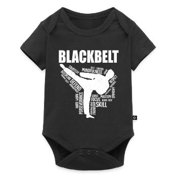 TKD Korean Martial Arts Tae Kwon - Baby Premium Kurzarmbody - Schwarz - Vorne