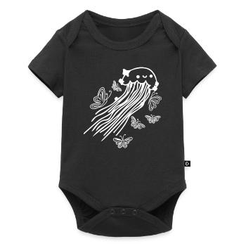 Méduses avec papillons Amateurs de méduses - Body à manches courtes Premium Bébé - noir - Devant