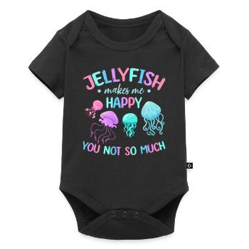 Les méduses me rendent heureux tu ne me fais pas tellement - Body à manches courtes Premium Bébé - noir - Devant