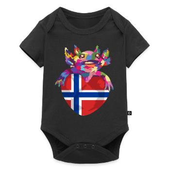 Norway Flag Scandinavia Norwegian Flag - Baby Premium short-sleeve bodysuit - black - Front
