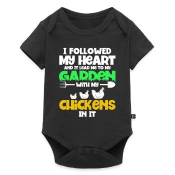 Gardening Gardener Chicken Farmer Chicken Feeder - Baby Premium short-sleeve bodysuit - black - Front