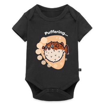 Buffering... Puffer fish sea - Baby Premium short-sleeve bodysuit - black - Front