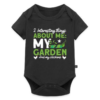 Gardening Gardener Chicken Farmer Chicken Feeder - Baby Premium short-sleeve bodysuit - black - Front