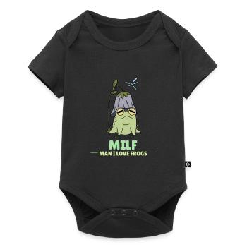 Frosch - Baby Premium Kurzarmbody - Schwarz - Vorne