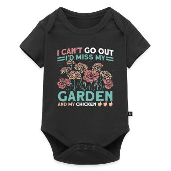 Gardening Gardener Chicken Farmer Chicken Feeder - Baby Premium short-sleeve bodysuit - black - Front