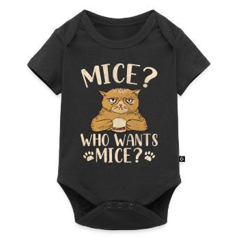 Hamburger Cat Whisperer Meow Kitten Burger Lover - Baby Premium Kurzarmbody - Schwarz - Vorne