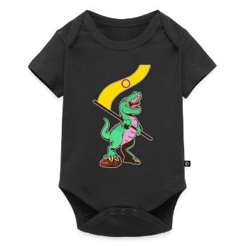 Drapeau LGBTQ - Dinosaure intersexuel - Body à manches courtes Premium Bébé - noir - Devant