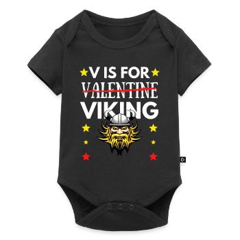 V IS FOR VALENTINE : VIKING - Body à manches courtes Premium Bébé - noir - Devant