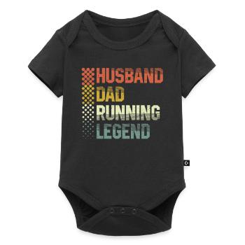 Mari Père Running Legend Runner Marathon - Body à manches courtes Premium Bébé - noir - Devant