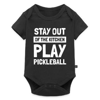 Stay Out Of The Kitchen Play Pickleball - Baby Premium short-sleeve bodysuit - black - Front