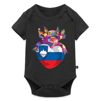 Slovenia Flag Balkan Slovenian Flag Vintage - Baby Premium short-sleeve bodysuit - black - Front