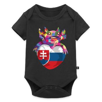 Slovaquie drapeau slovaque vintage drapeau slovaque - Body à manches courtes Premium Bébé - noir - Devant