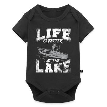 Canoe Canoeing Vintage Life Is - Baby Premium short-sleeve bodysuit - black - Front