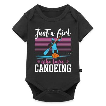 Canoë Canoë Fille Juste Une Fille - Body à manches courtes Premium Bébé - noir - Devant