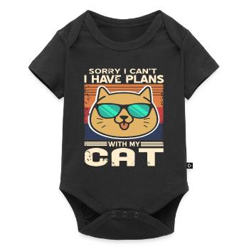 Sorry I Can't I Have Plans With My Cat T-Shirt - Baby Premium short-sleeve bodysuit - black - Front