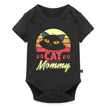 Cat Mommy Cute Cat Lover T-Shirt Present Gift - Baby Premium Kurzarmbody - Schwarz - Vorne